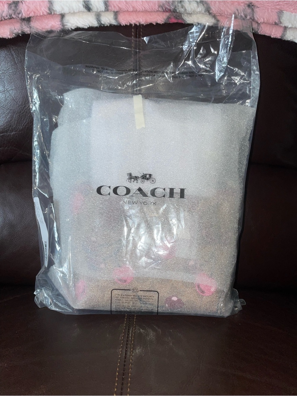 Coach Cherry Print Mini Tote with Pink and Red Accents - Picture 3 of 3